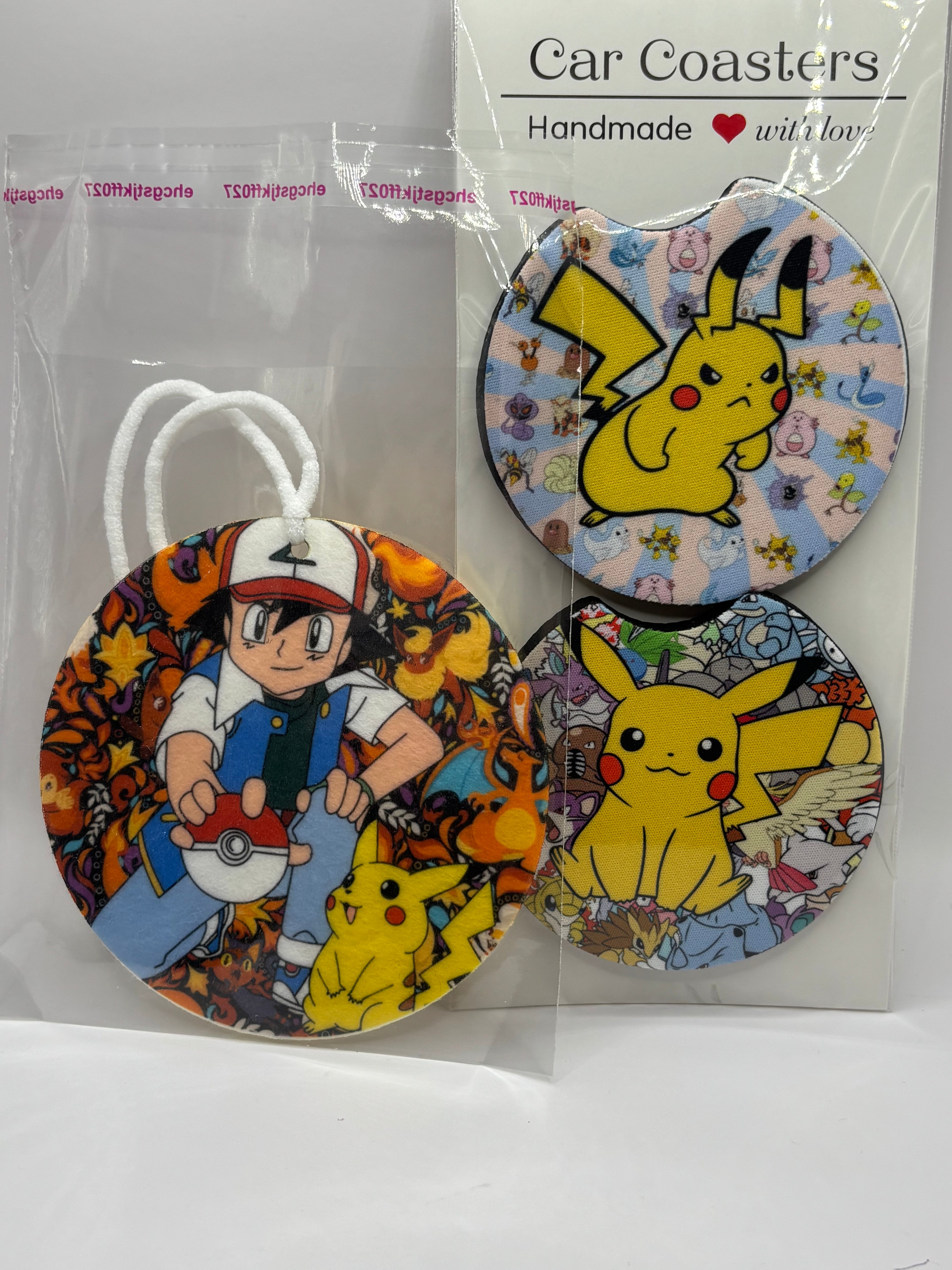 Car Coaster & Air Freshener Set | Handmade Gift Set | Choose Your Scent