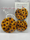 Car Coaster & Air Freshener Set | Handmade Gift Set | Choose Your Scent