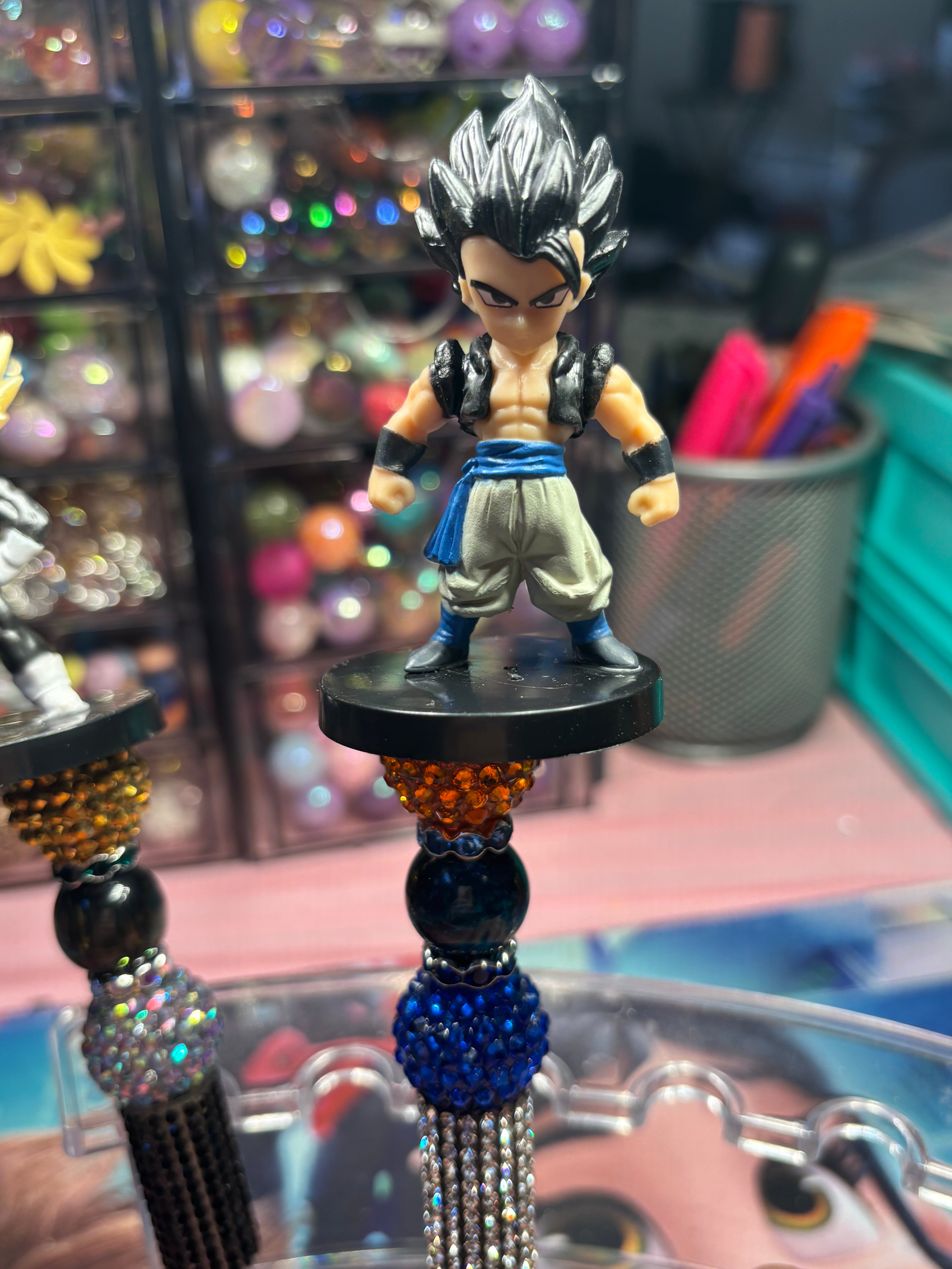 🐉 Dragon Ball Z Inspired Beaded Pens – Anime Inspired Handmade Rhinestone Pens – Cute Desk Accessories – Refillable Novelty Pens
