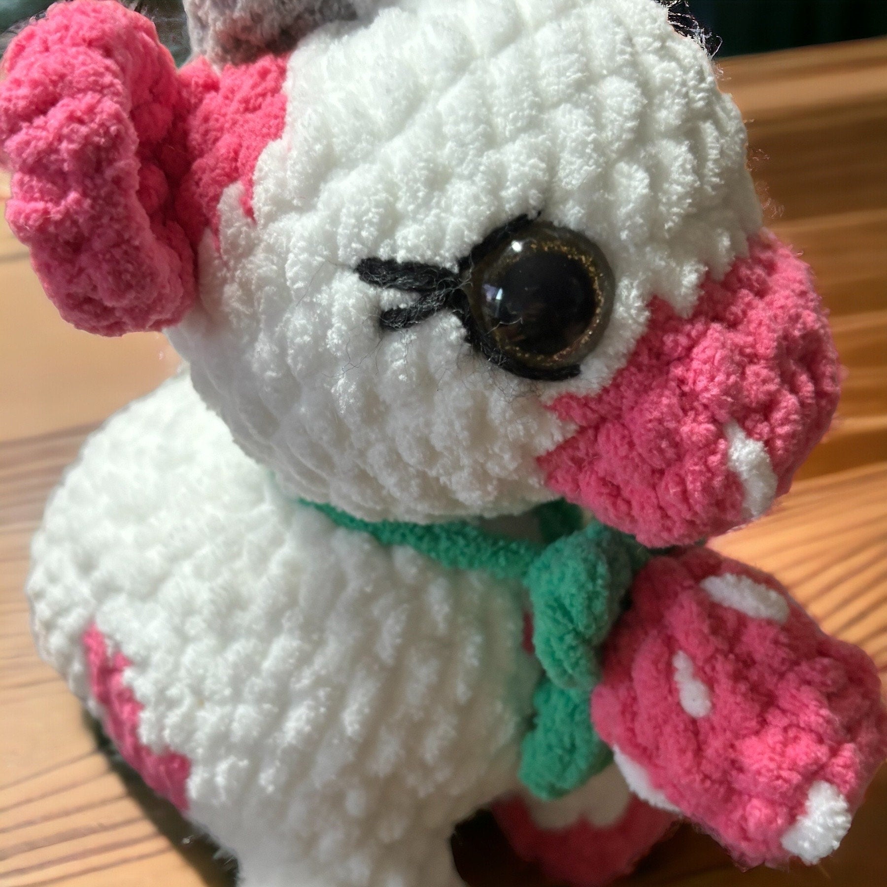 Crochet Doll Strawberry Cow Plushie Amigurumi