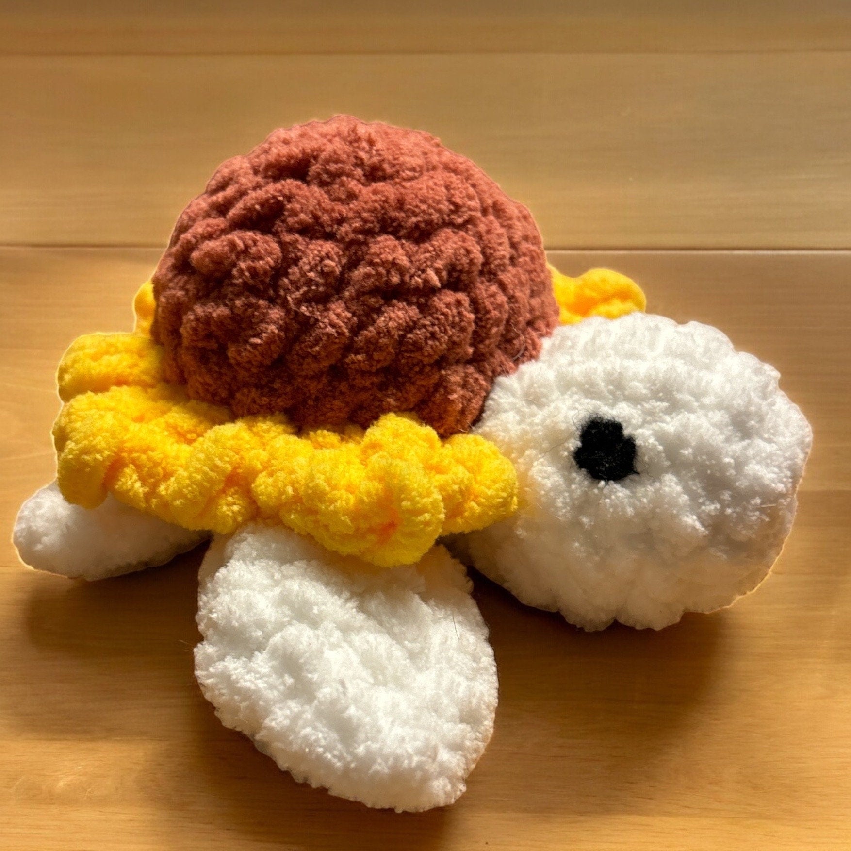 Amigurimi crochet sunflower sea turtle