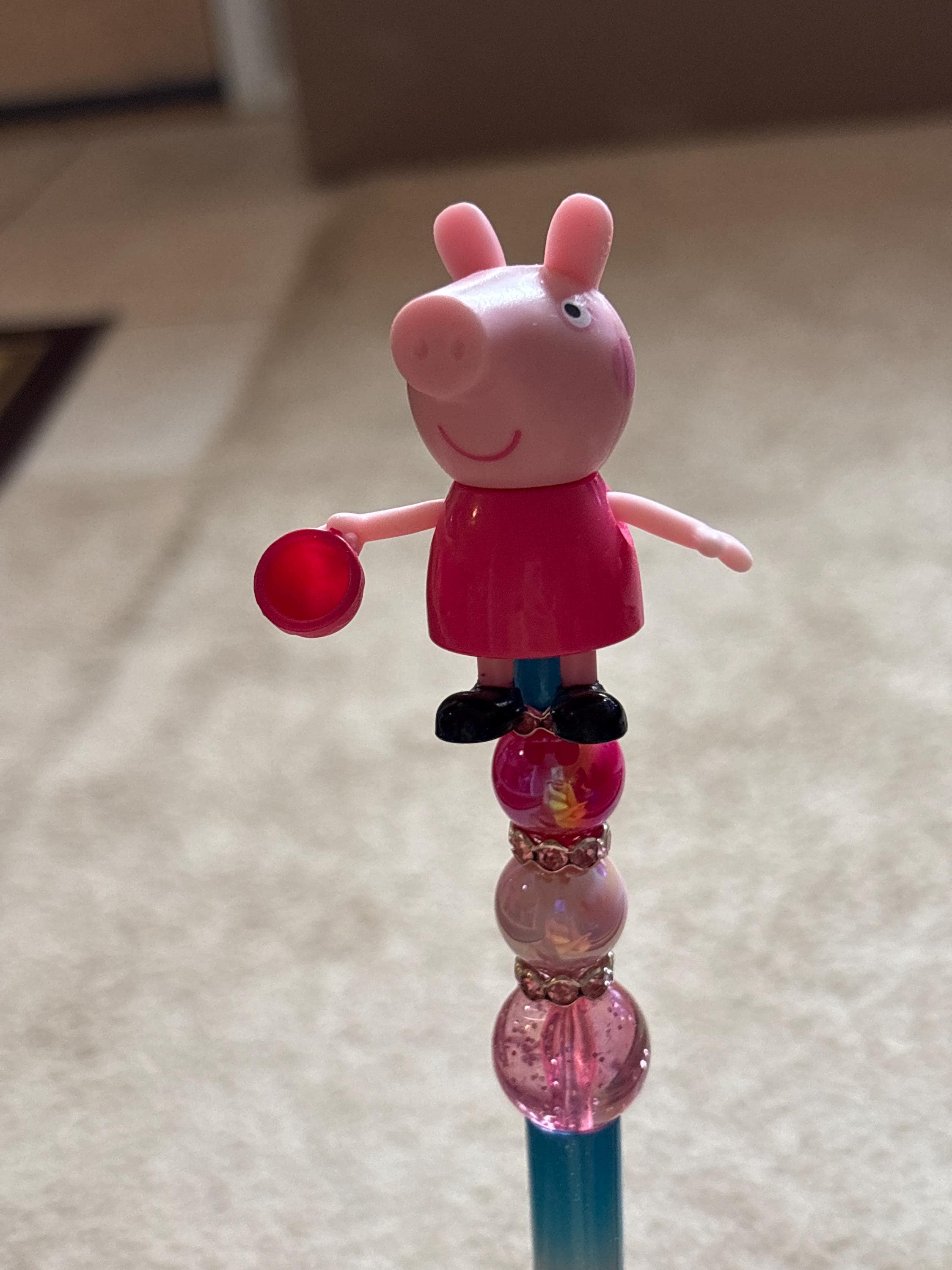 Nickelodeon Character Beaded Pens | SpongeBob, Peppa Pig & Ren & Stimpy | Handmade Novelty Pen with Ink Refill