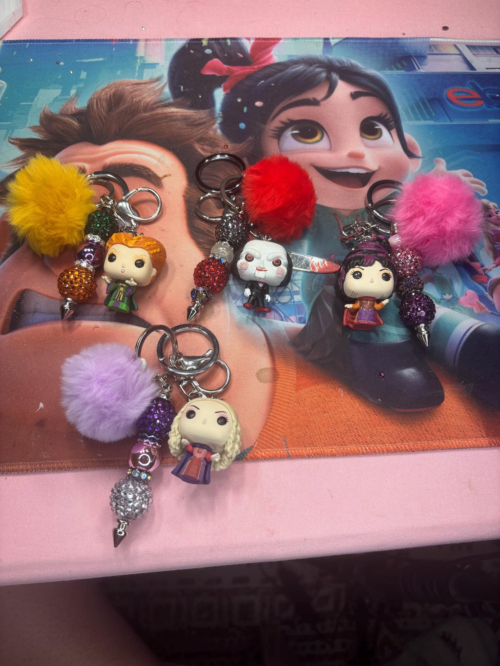 Spooky Character Key Chain • Sanderson Sisters & Billy the Puppet • Horror Gift / Fan Accessory