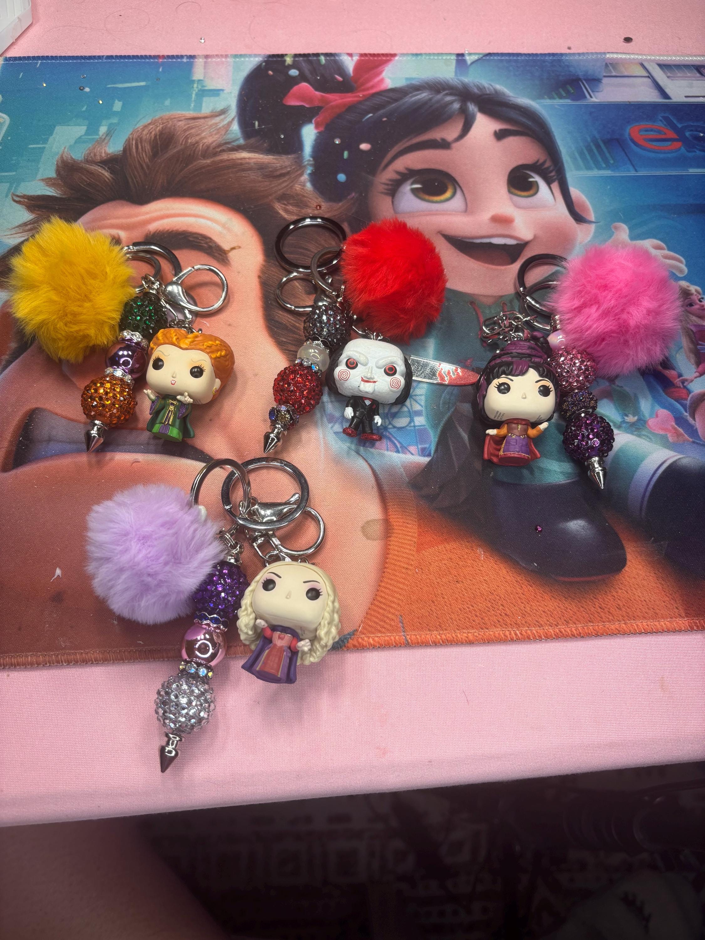 Spooky Character Key Chain • Sanderson Sisters & Billy the Puppet • Horror Gift / Fan Accessory