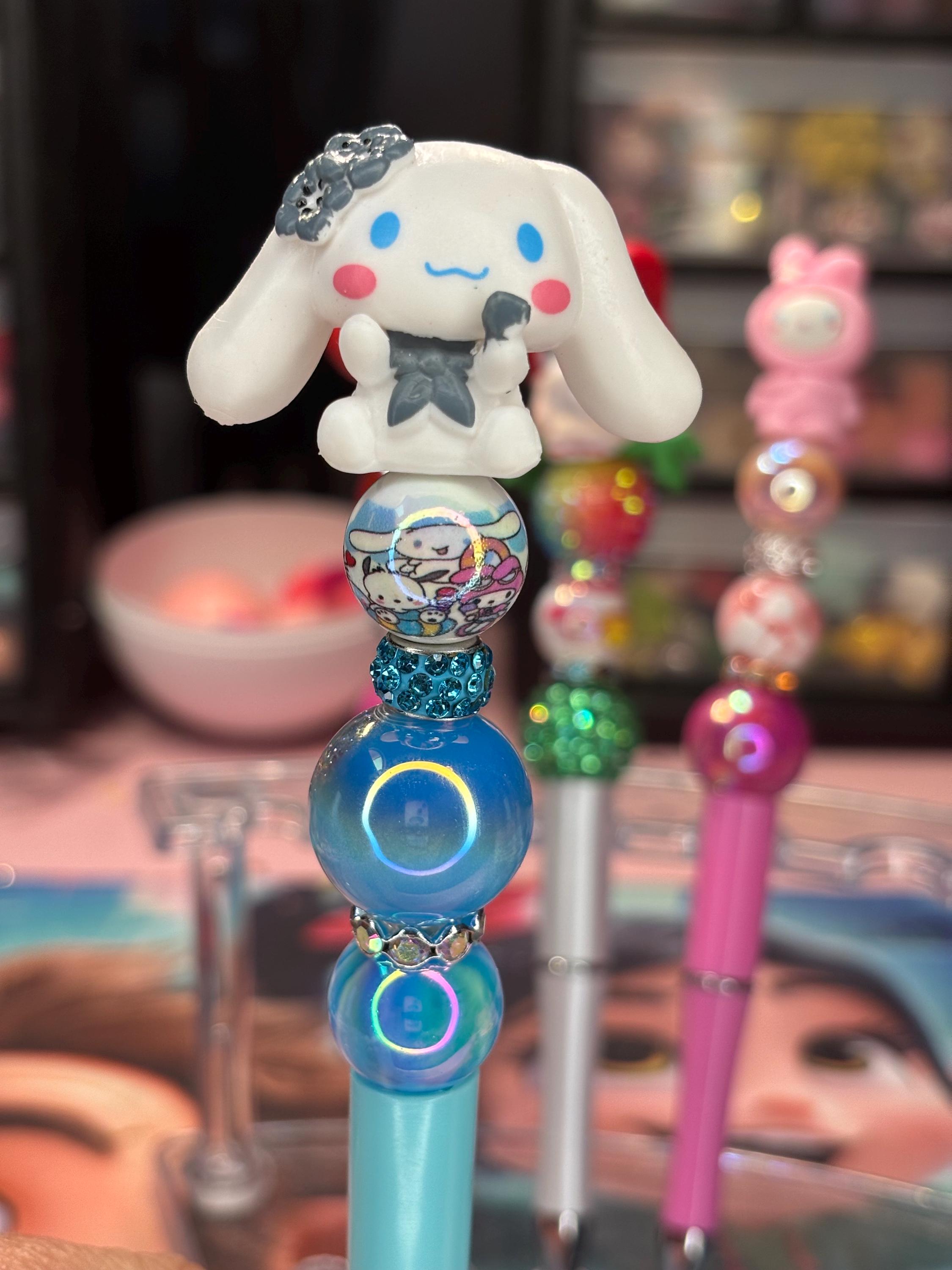 Kawaii Beaded Pens • My Melody & Cinnamon Roll Sanrio Gift