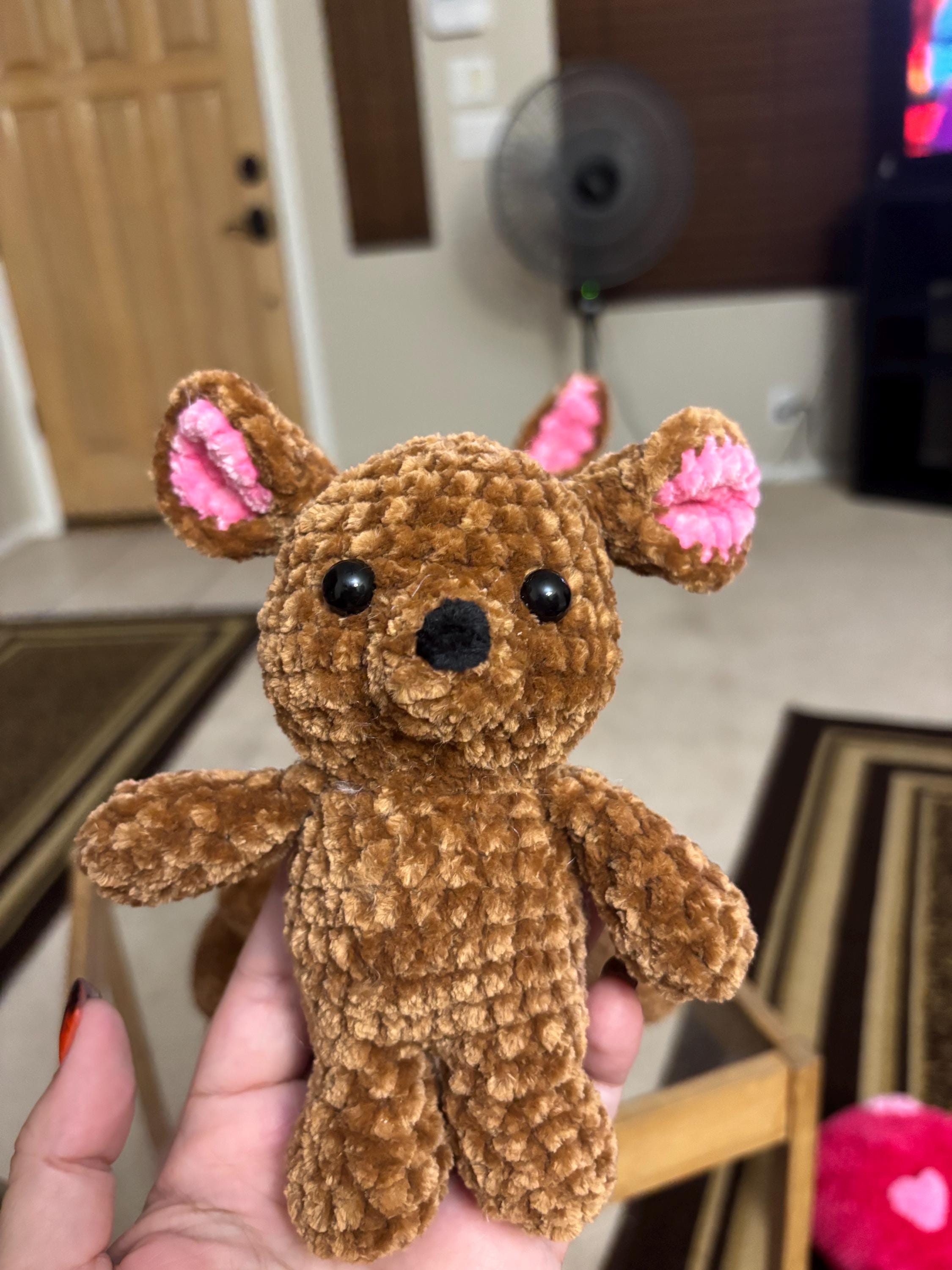 Crochet Amigurumi Mama & Baby Kangaroo Set — Handmade Plush Duo