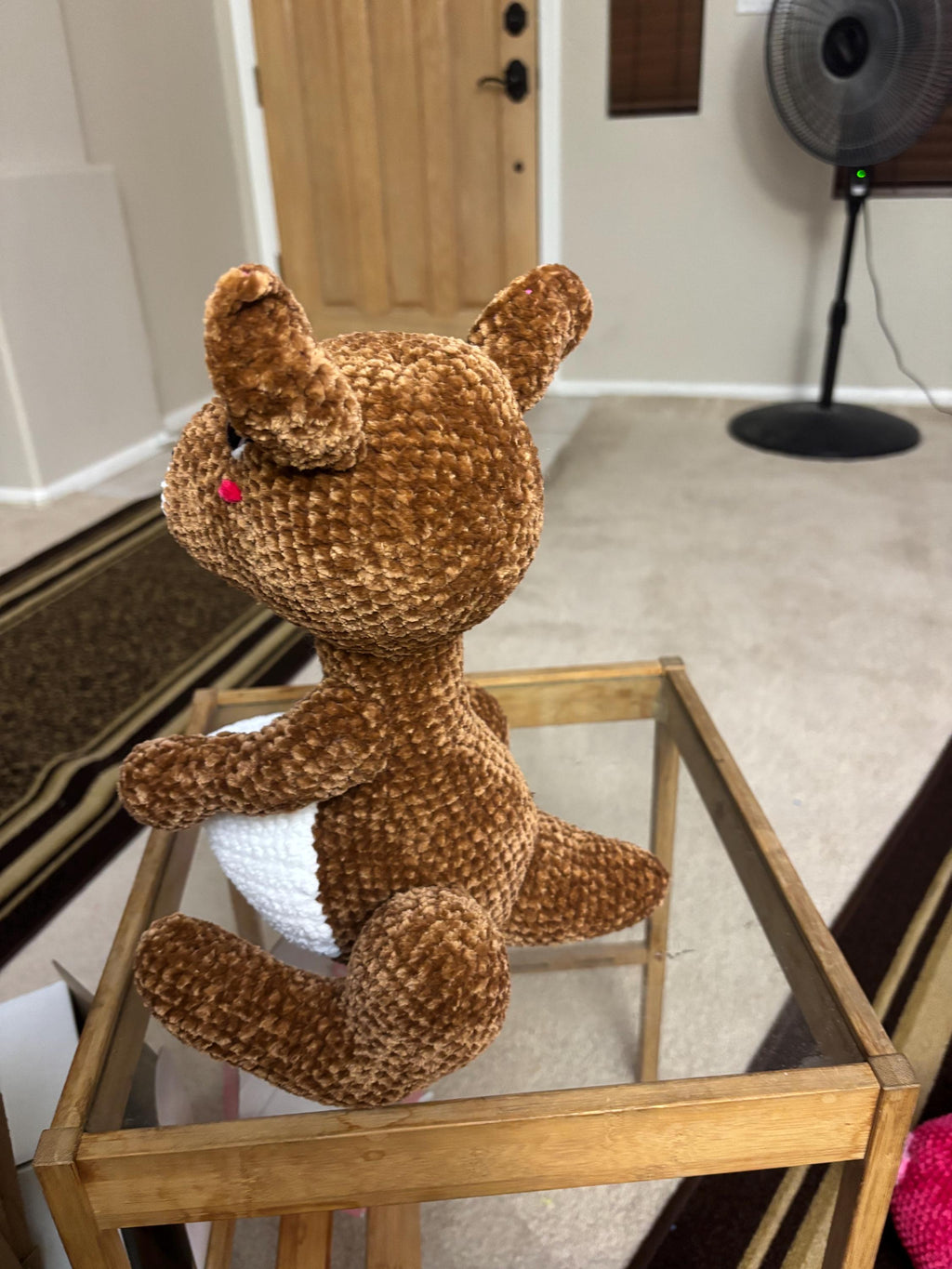Crochet Amigurumi Mama & Baby Kangaroo Set — Handmade Plush Duo