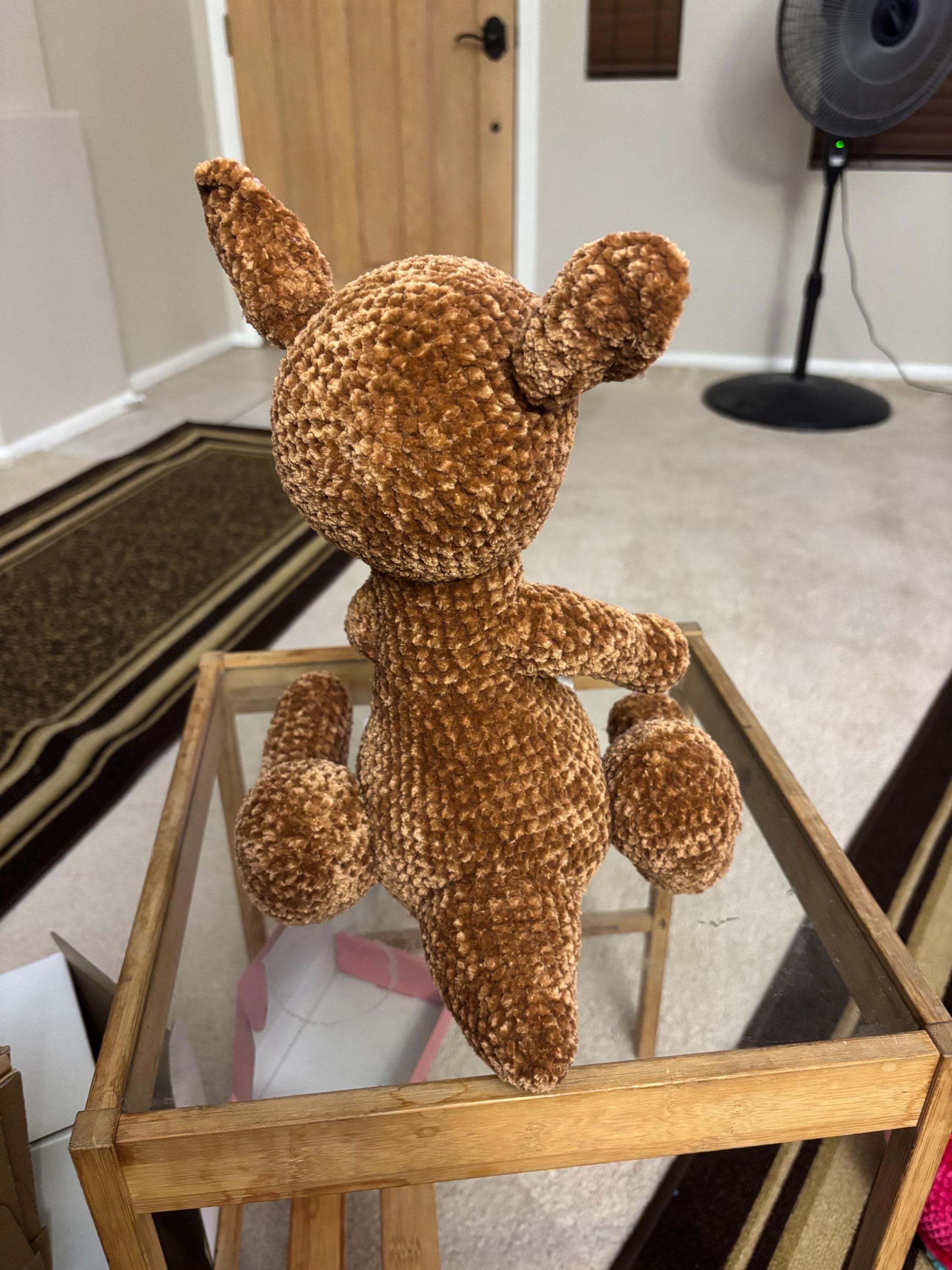 Crochet Amigurumi Mama & Baby Kangaroo Set — Handmade Plush Duo