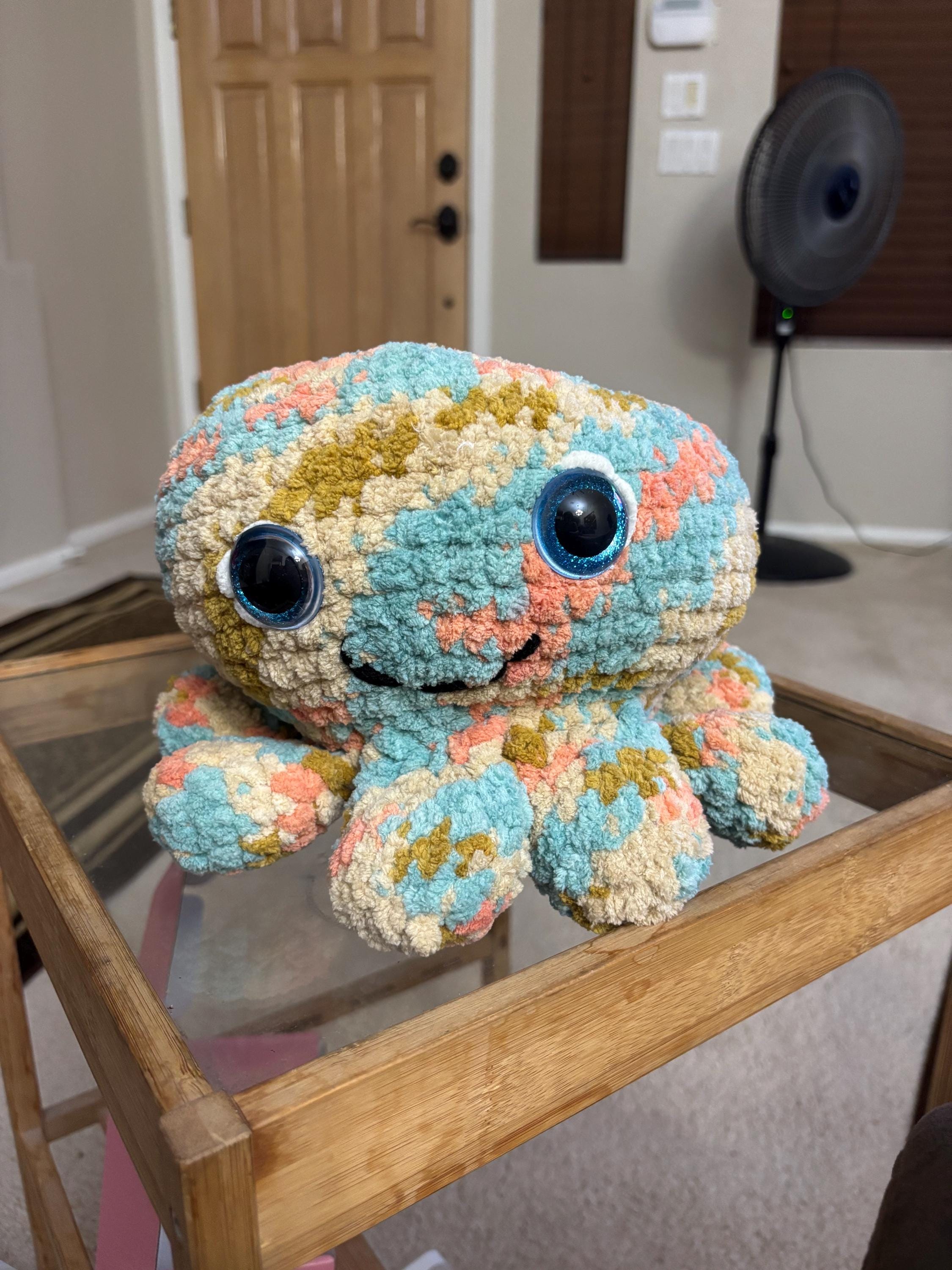 Crochet Amigurumi Mama & Baby Octopus Set — Handmade Plush Duo