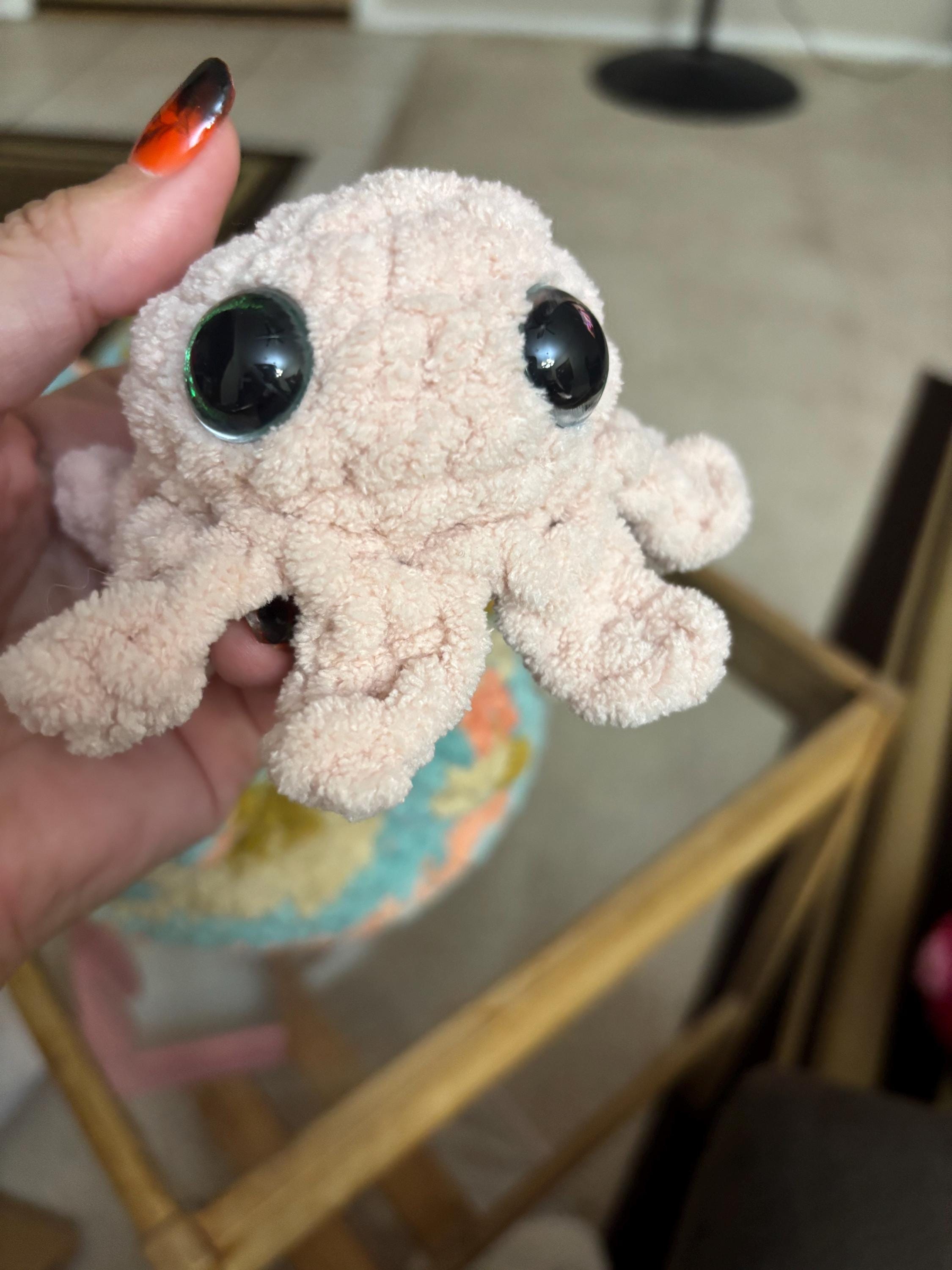 Crochet Amigurumi Mama & Baby Octopus Set — Handmade Plush Duo