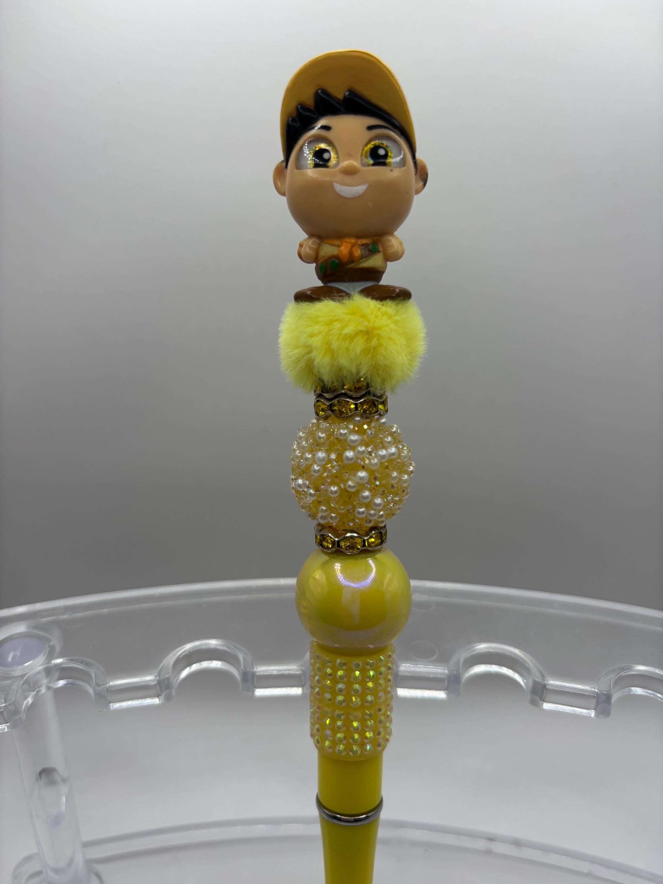 Adorable Character Beaded Pen • Extra Black Ink Refill • Disney-Style Pre-Made Pencil / Pen Gift