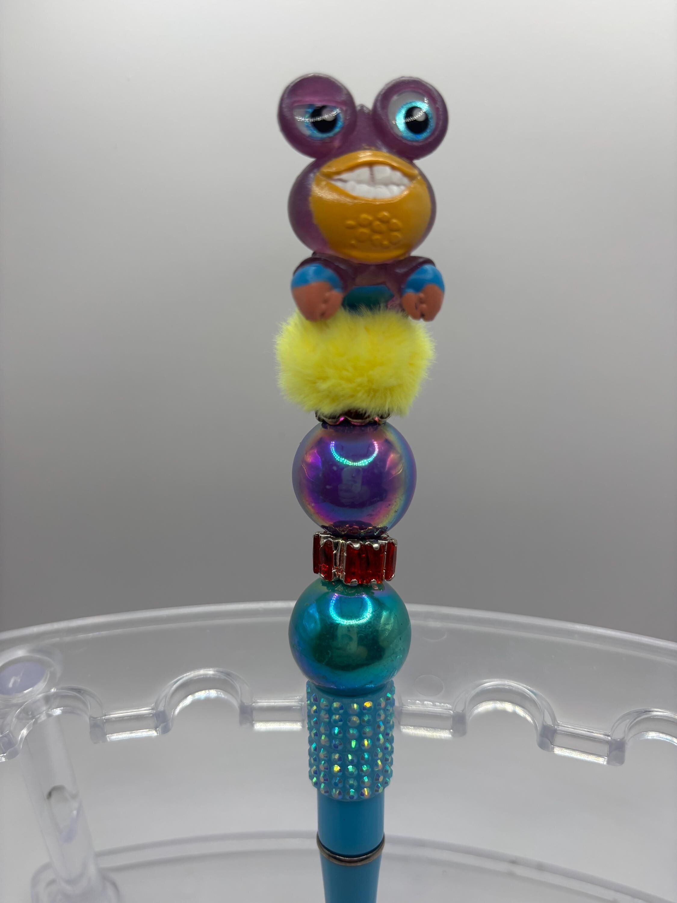 Adorable Character Beaded Pen • Extra Black Ink Refill • Disney-Style Pre-Made Pencil / Pen Gift
