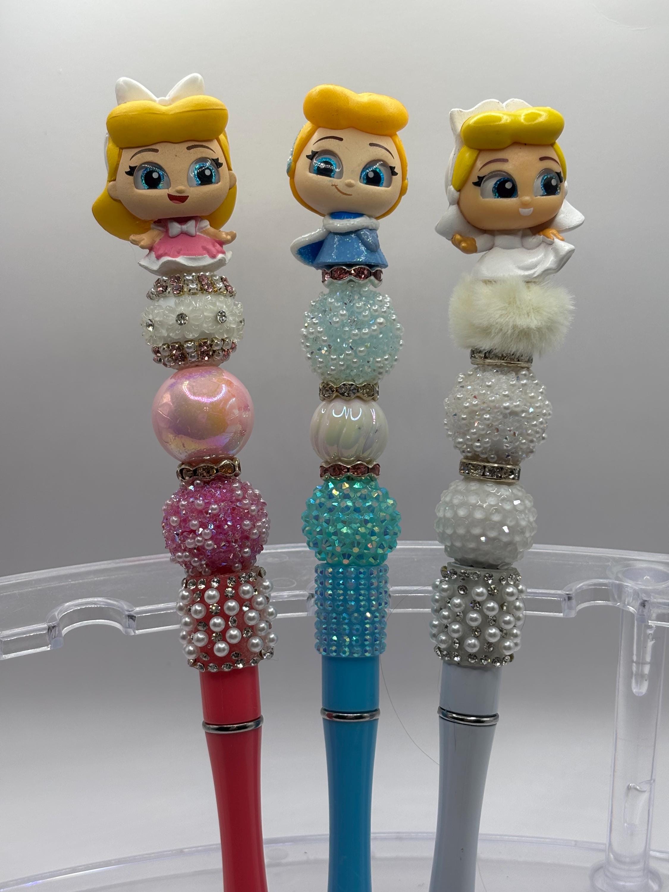 Cinderella Character Pens: Refillable Black Ink