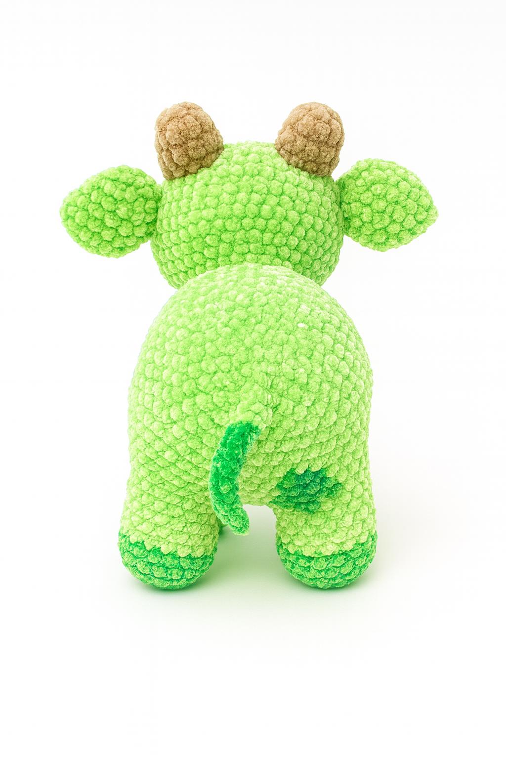 Handmade Chenille Plush Cow – Custom Color Cuddle Cow | Soft Crochet Animal | Made to Order