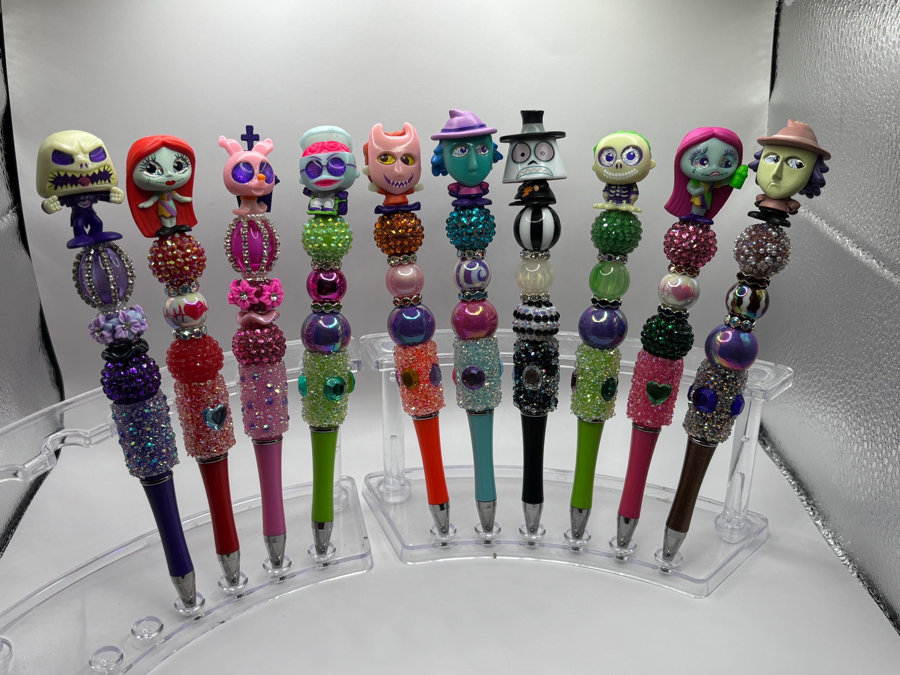 Nightmare Before Christmas Inspired Beaded Pens – Handmade Beads by VIP Crafts