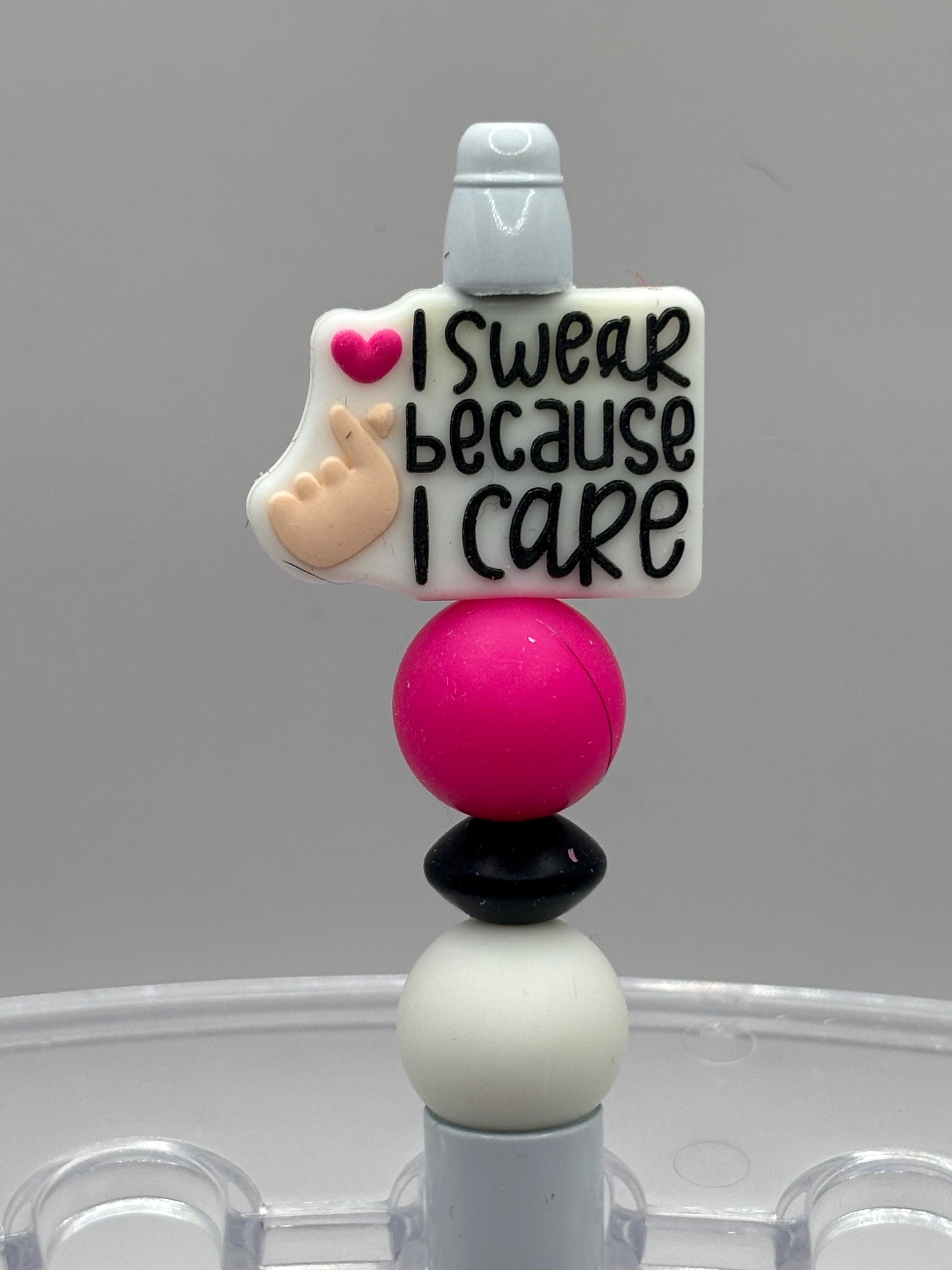 Adult Humor Beaded Pens | Funny Swear Word Pens | Profanity Desk Pens | Includes Extra Ink Refill