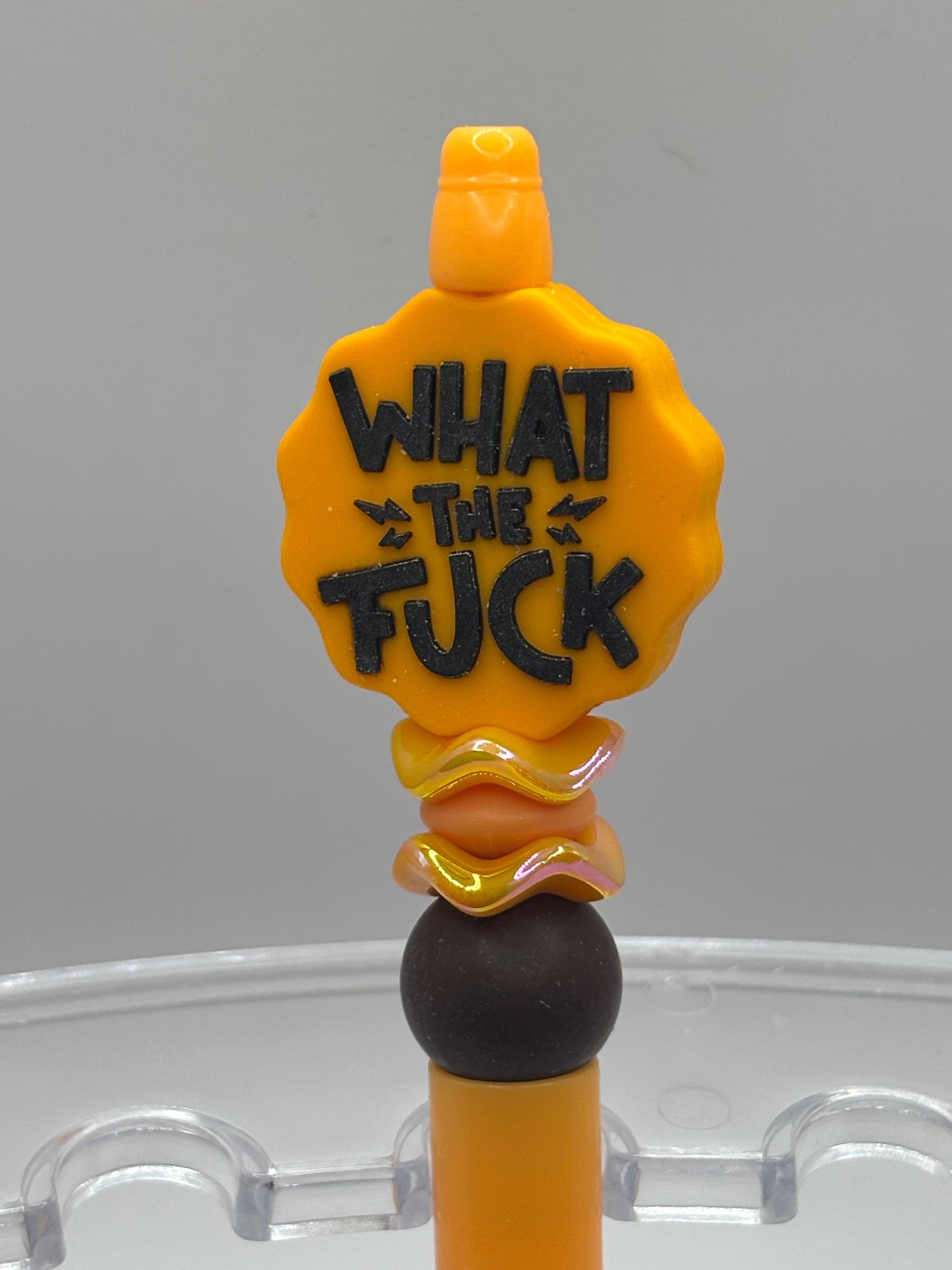 Adult Humor Beaded Pens | Funny Swear Word Pens | Profanity Desk Pens | Includes Extra Ink Refill