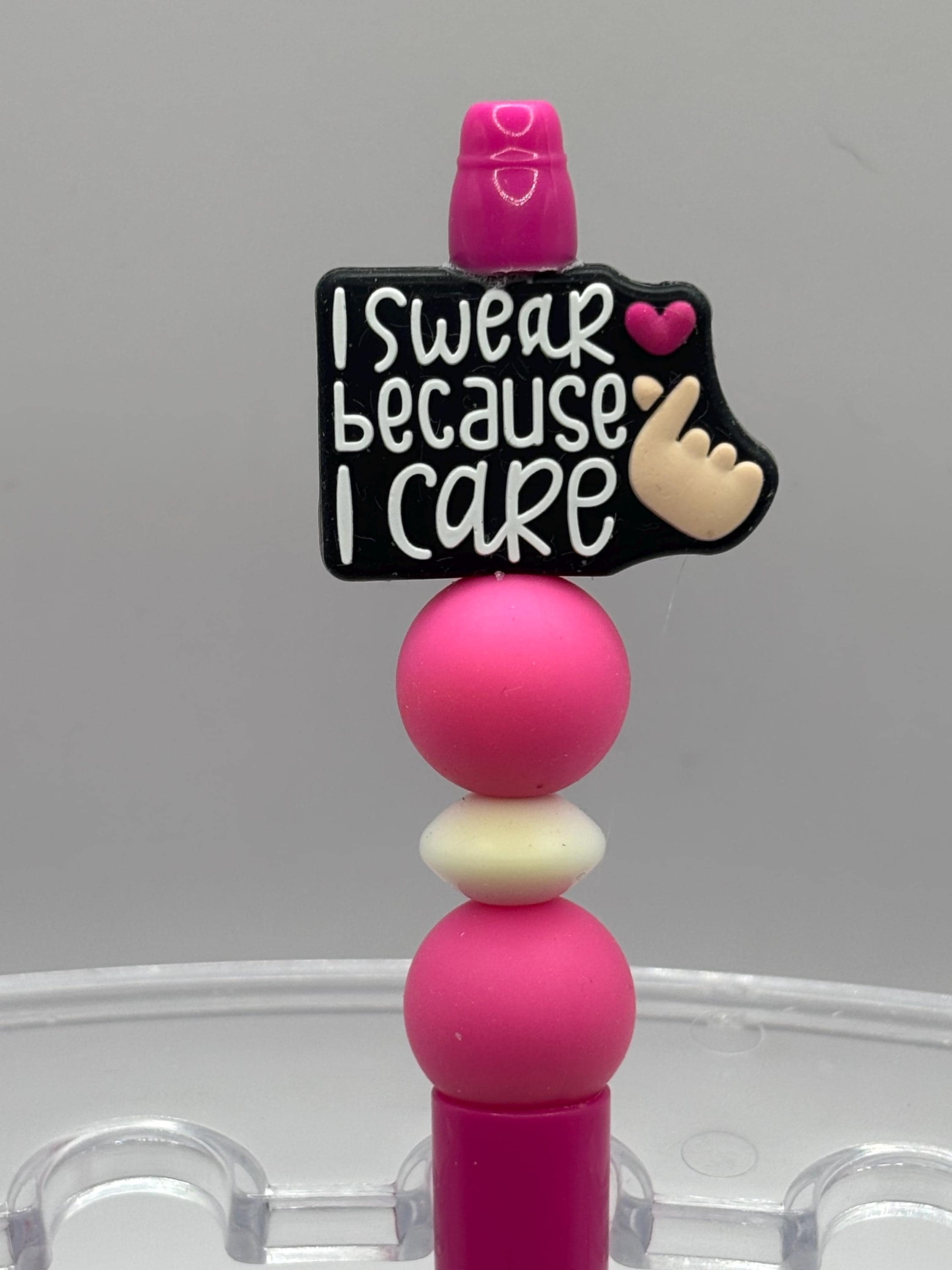 Adult Humor Beaded Pens | Funny Swear Word Pens | Profanity Desk Pens | Includes Extra Ink Refill