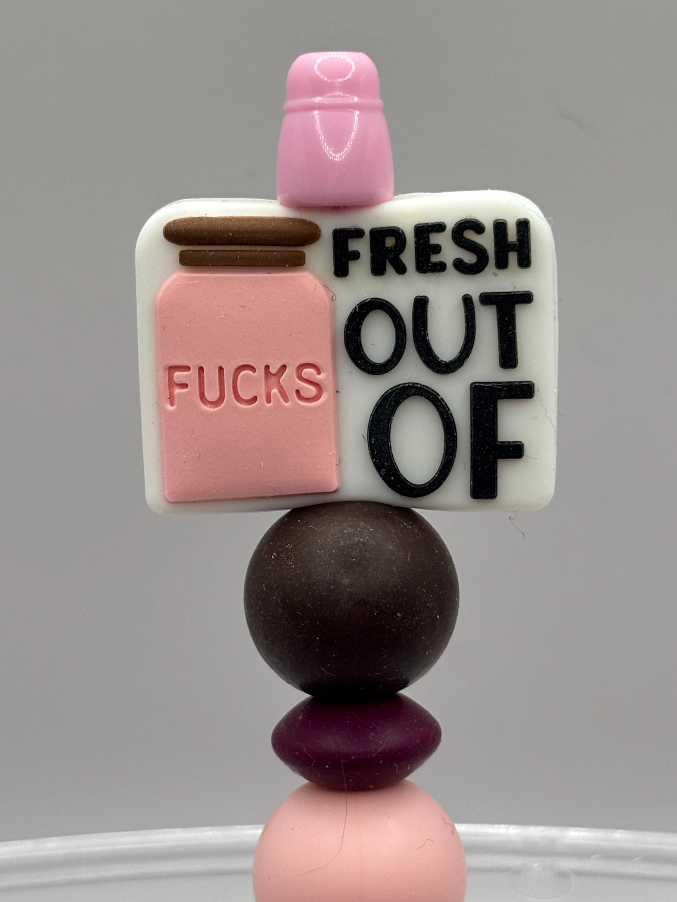 Adult Humor Beaded Pens | Funny Swear Word Pens | Profanity Desk Pens | Includes Extra Ink Refill
