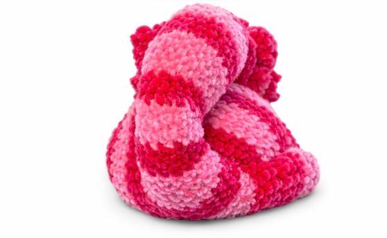 Handmade Crochet Pink Cheshire Cat Plush | Chenille Amigurumi