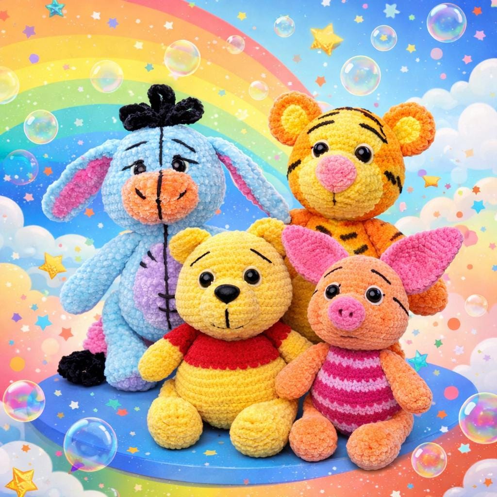 Chenille Crochet Plush Toy | Handmade Amigurumi Animal
