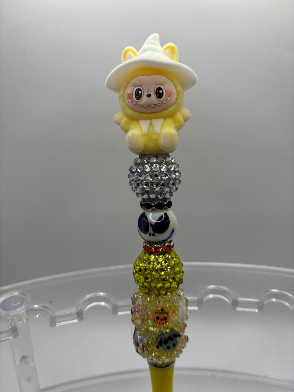 Kwaii Bunny Beaded Pen – Handmade Rhinestone Stationery