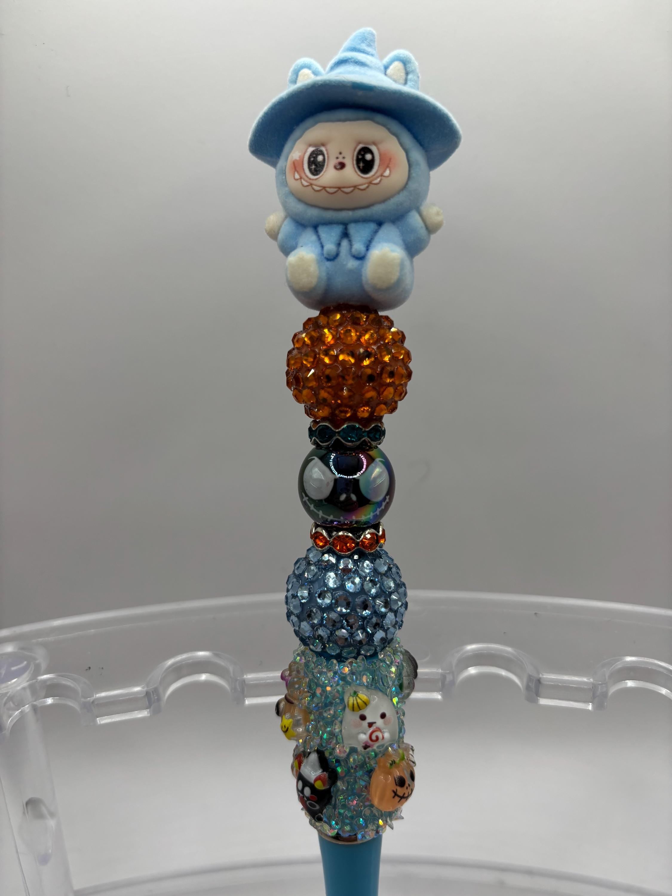 Kwaii Bunny Beaded Pen – Handmade Rhinestone Stationery