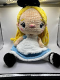 Handmade Chenille Alice in Wonderland Crochet Doll – Storybook Nursery Plush