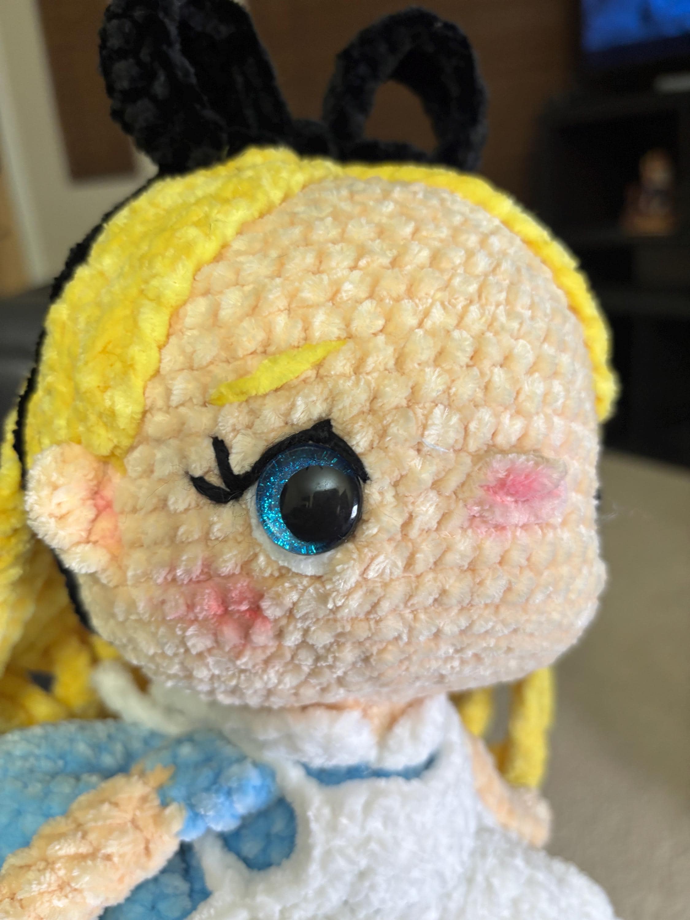 Handmade Chenille Alice in Wonderland Crochet Doll – Storybook Nursery Plush