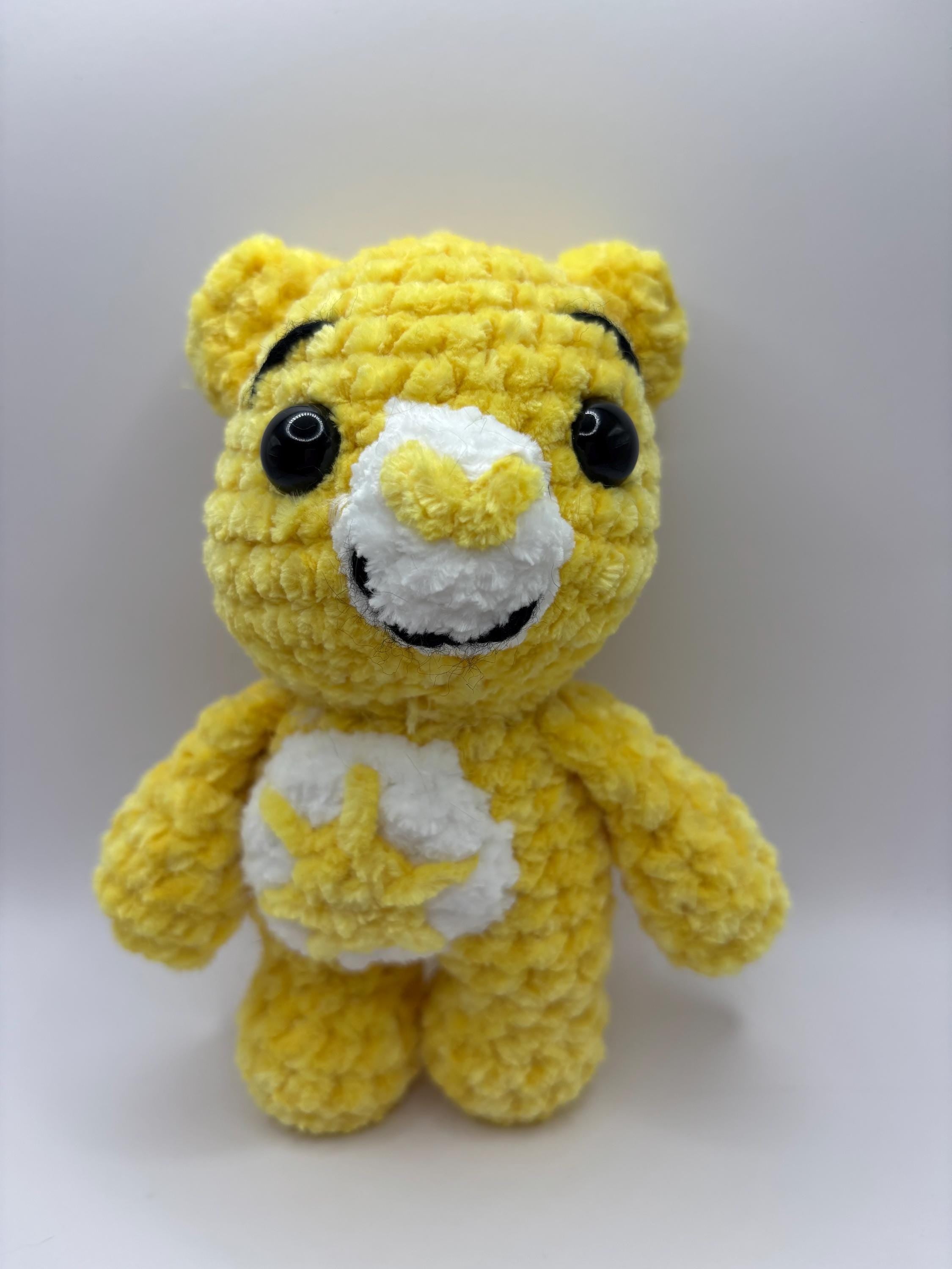 Handmade Care Bears Inspired Crochet Plush – Chenille Amigurumi 80s Nostalgia