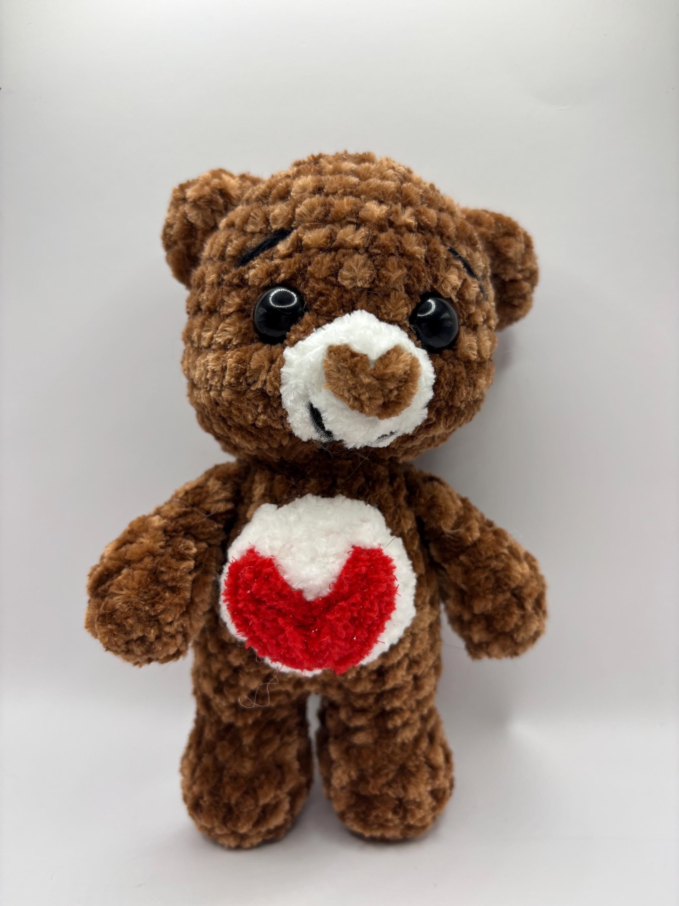 Handmade Care Bears Inspired Crochet Plush – Chenille Amigurumi 80s Nostalgia