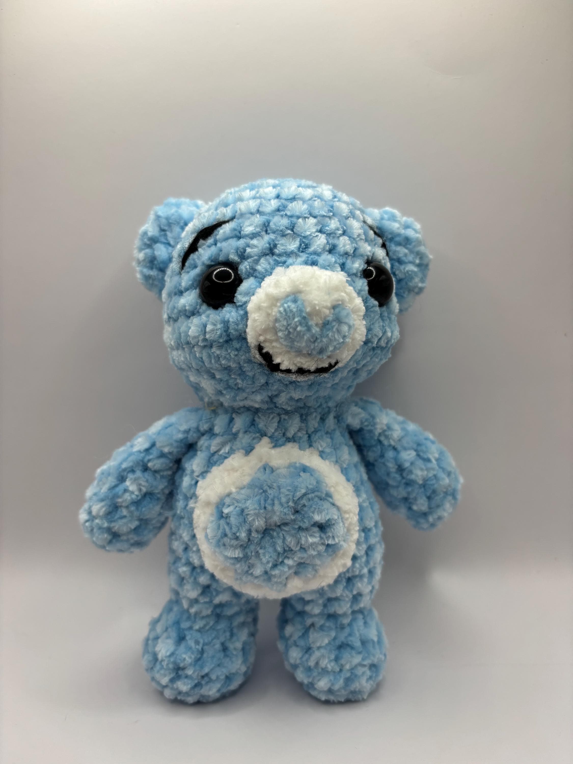 Handmade Care Bears Inspired Crochet Plush – Chenille Amigurumi 80s Nostalgia