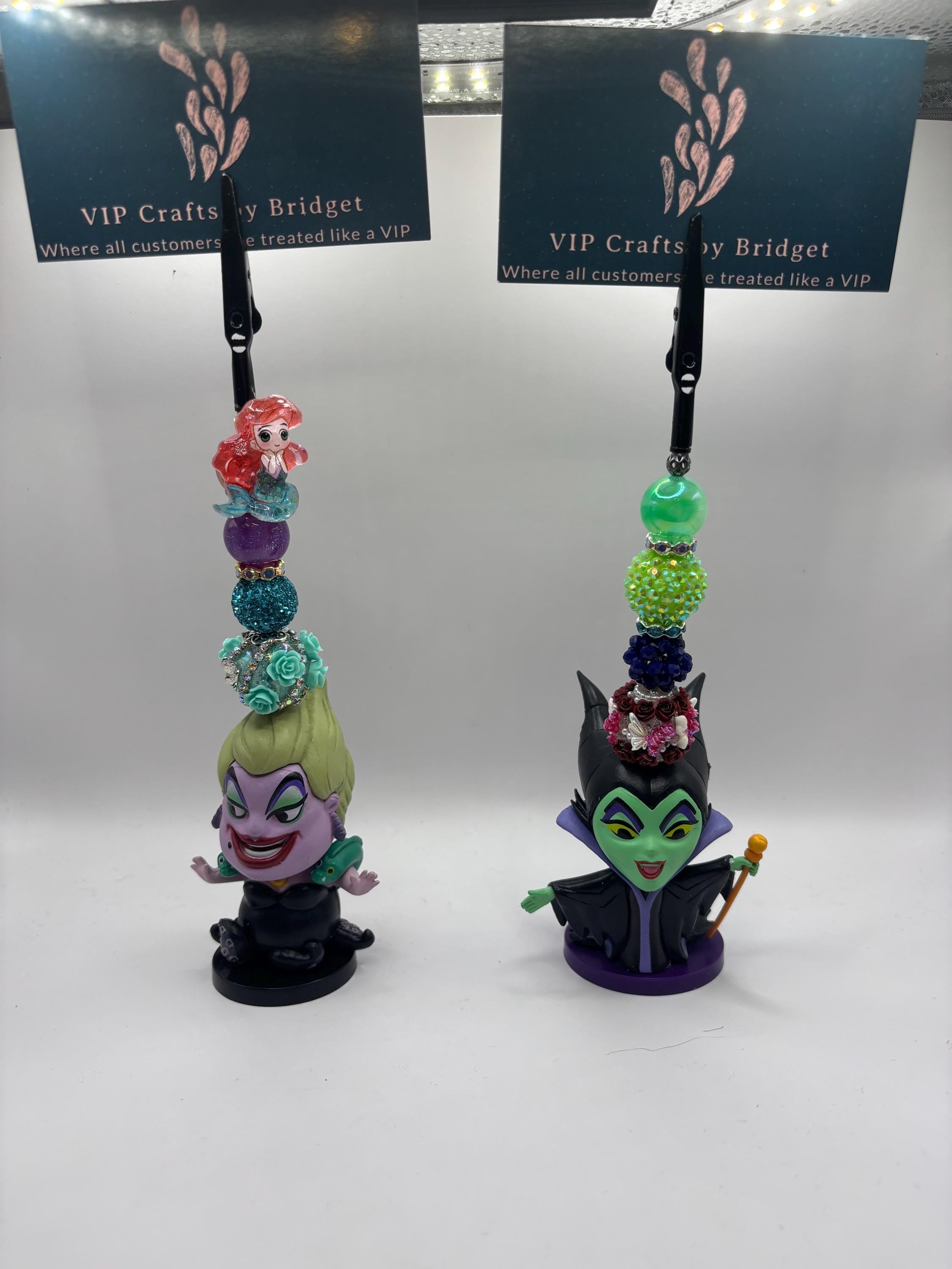 Beaded Picture Holder • Ursula Maleficent Acrylic Desk Display