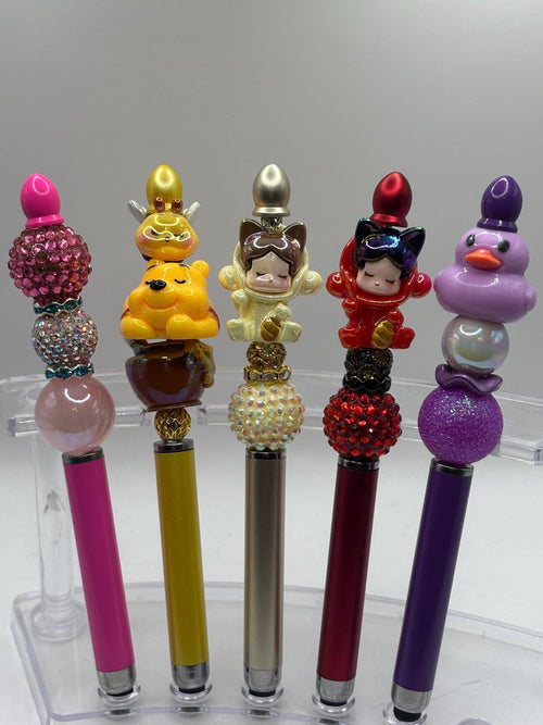 Beaded Stylus Pen | Character Topper, Rhinestone Accents, Touchscreen Stylus | VIP Crafts