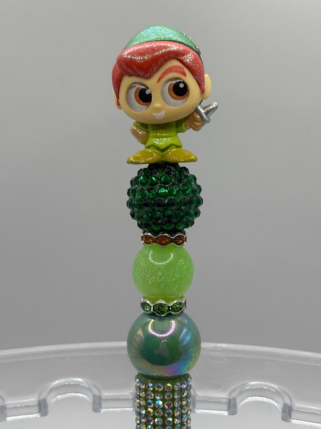 Peter Pan Inspired Beaded Pens | Handmade Character Pens | Cute Rhinestone Pens | Gift for Her | Teacher Gift | Planner Accessories