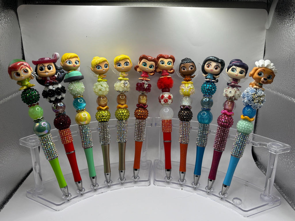 Peter Pan Inspired Beaded Pens | Handmade Character Pens | Cute Rhinestone Pens | Gift for Her | Teacher Gift | Planner Accessories