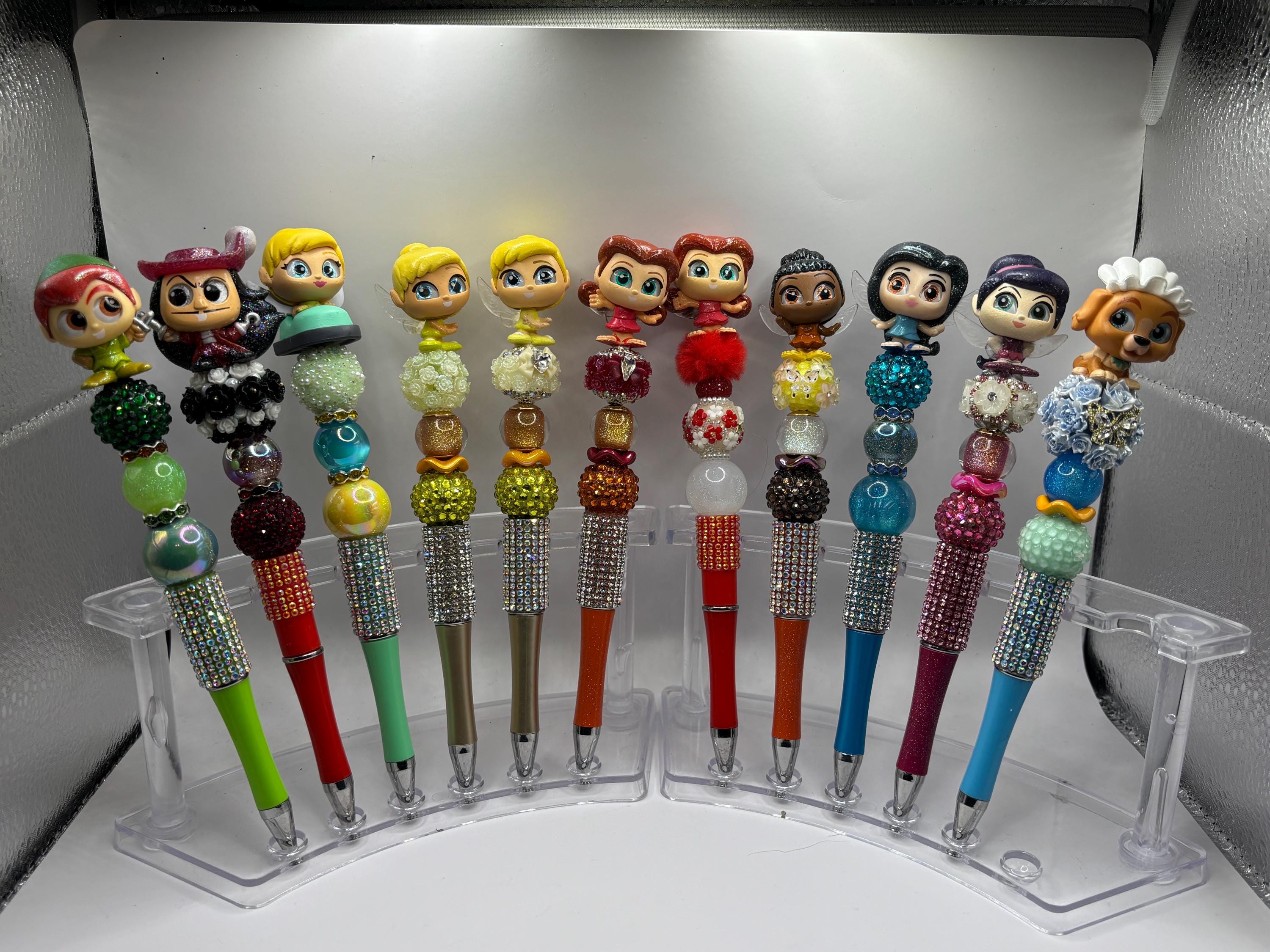 Peter Pan Inspired Beaded Pens | Handmade Character Pens | Cute Rhinestone Pens | Gift for Her | Teacher Gift | Planner Accessories