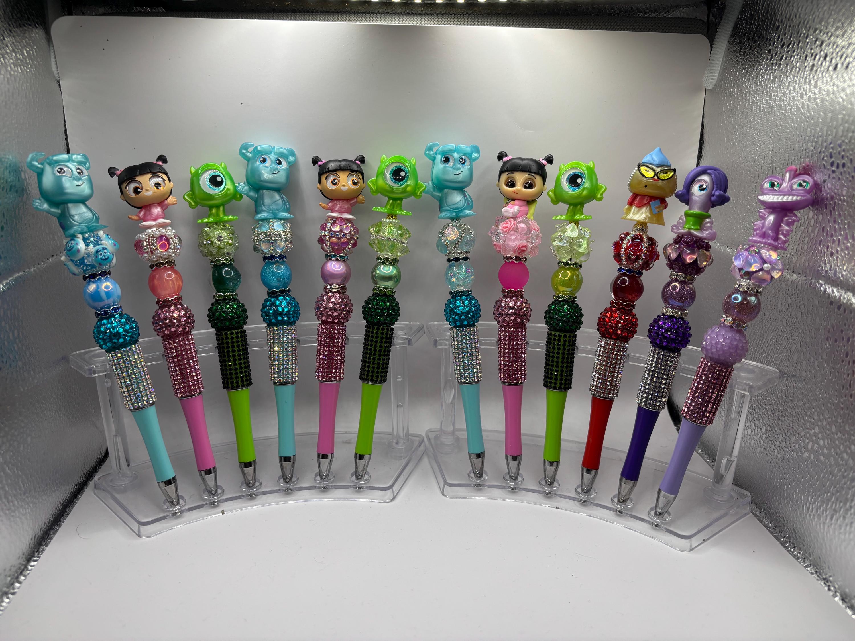 Beaded Character Pens | Rhinestone Desk Accessories | For Teacher Student