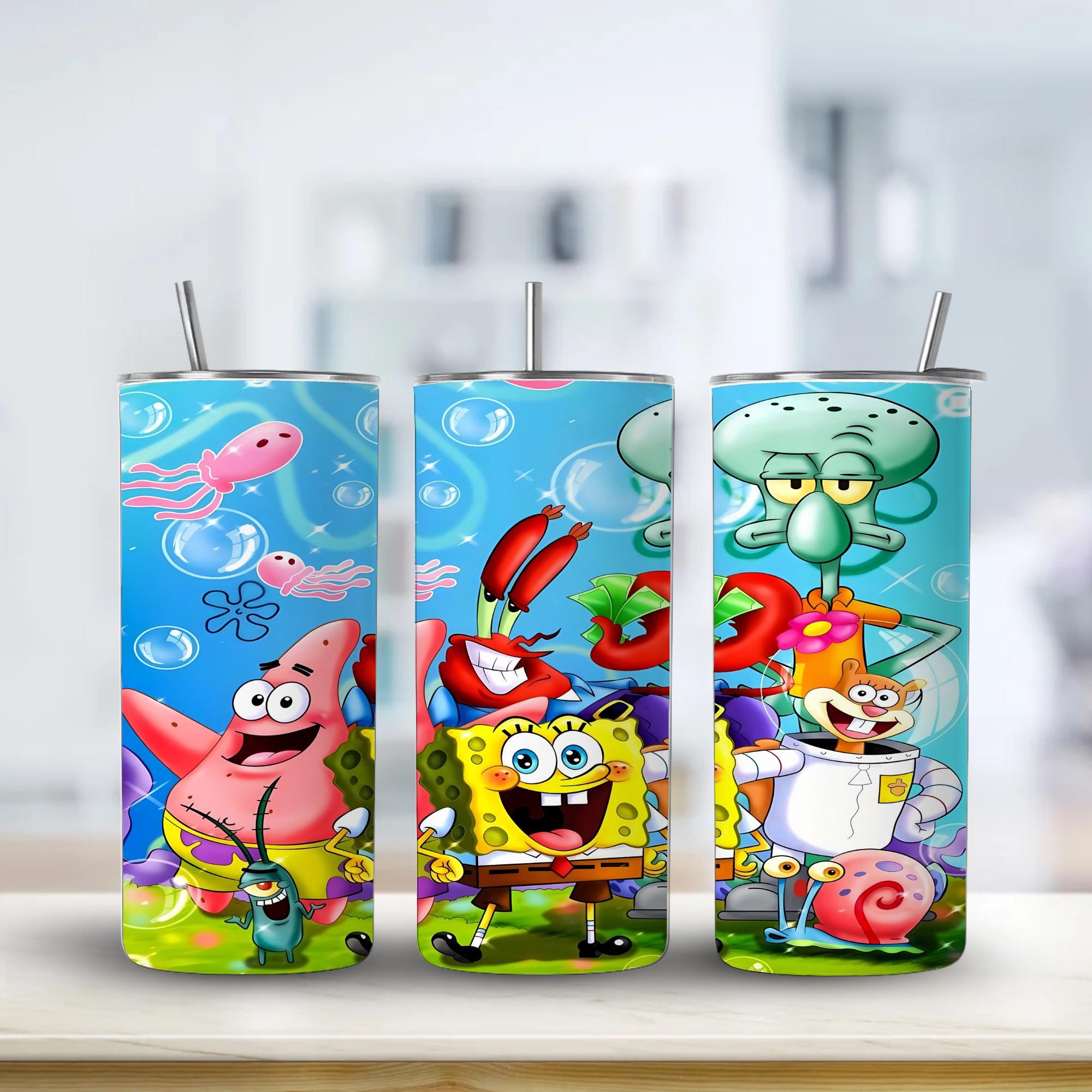 Cartoon Tumbler | 20oz Skinny Sublimation Cup