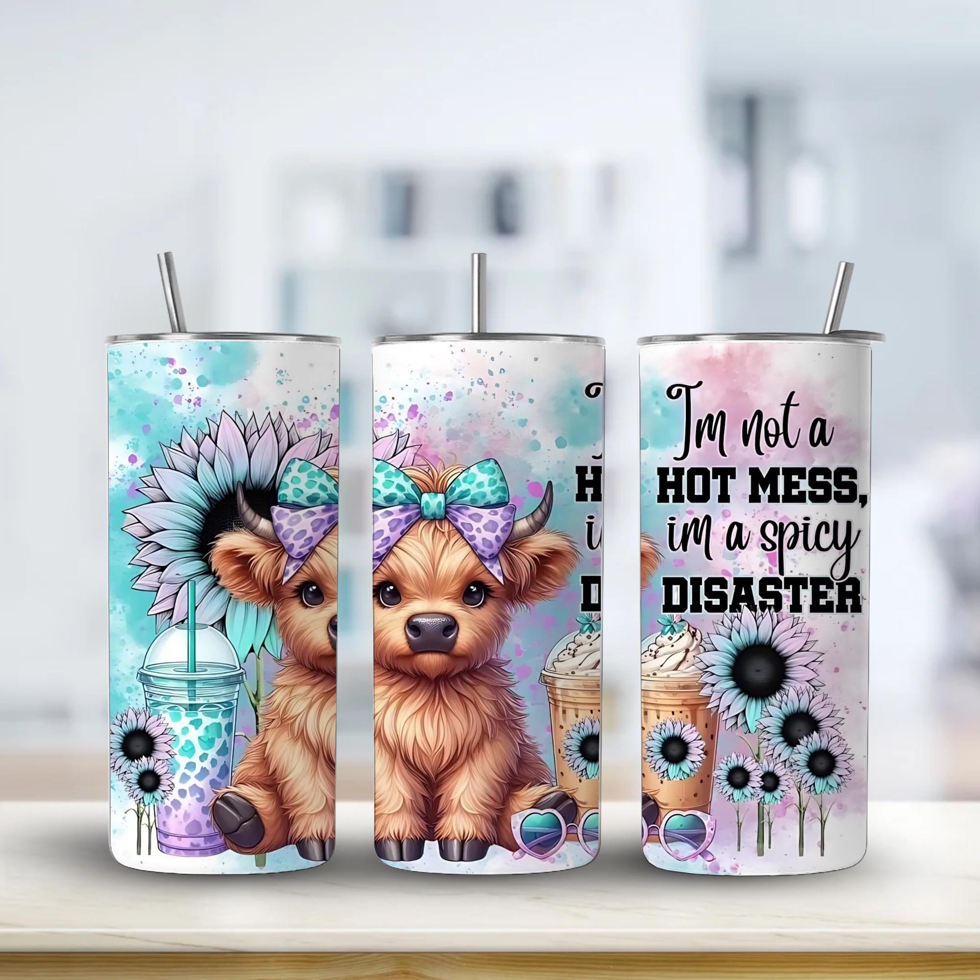 Cartoon Tumbler | 20oz Skinny Sublimation Cup