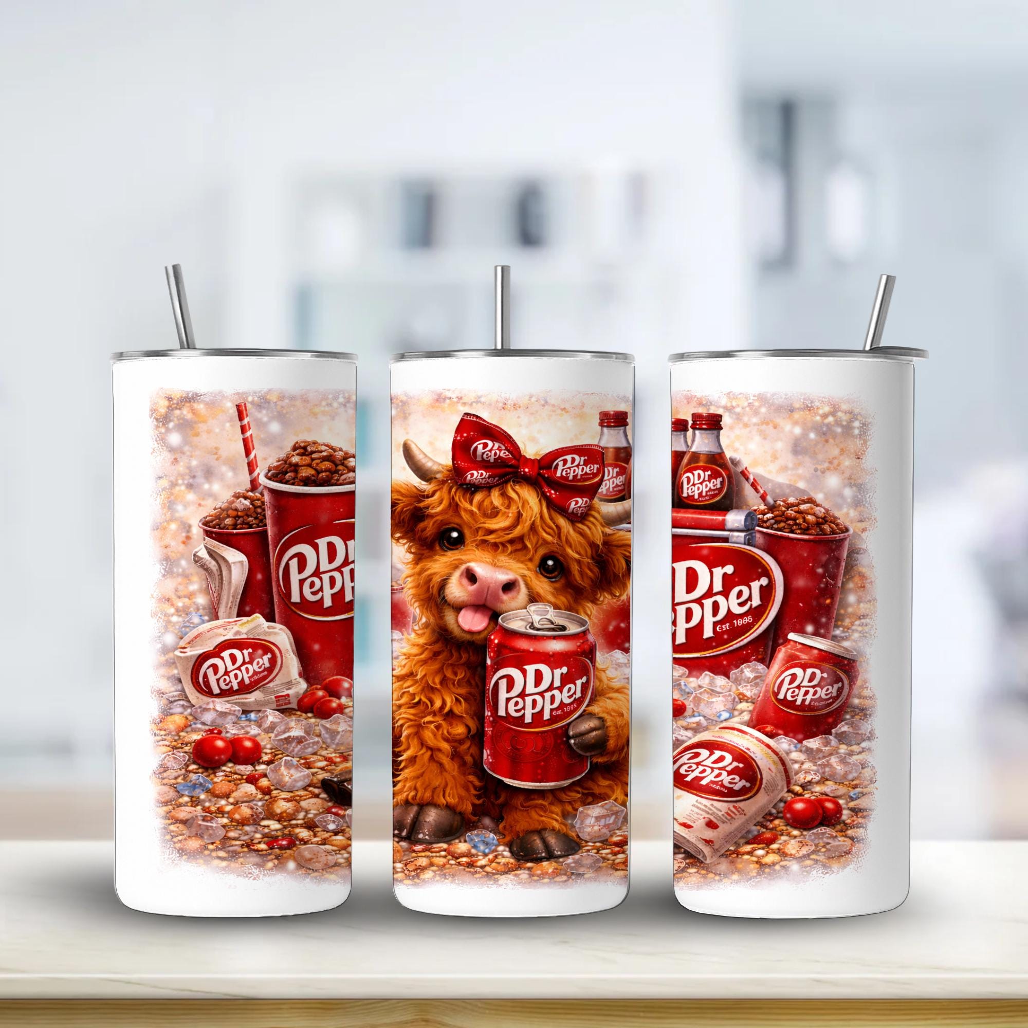 Cartoon Tumbler | 20oz Skinny Sublimation Cup