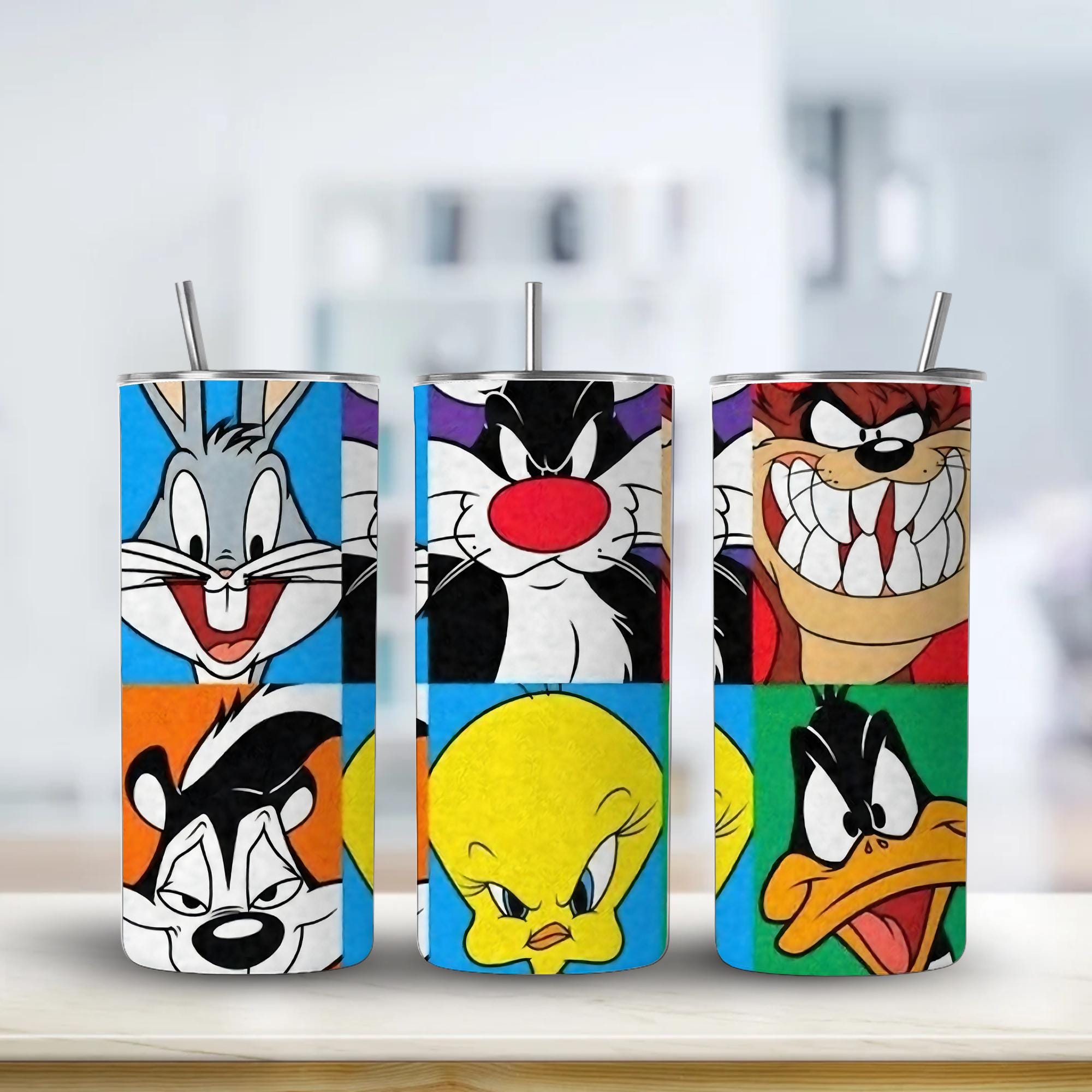 Cartoon Tumbler | 20oz Skinny Sublimation Cup