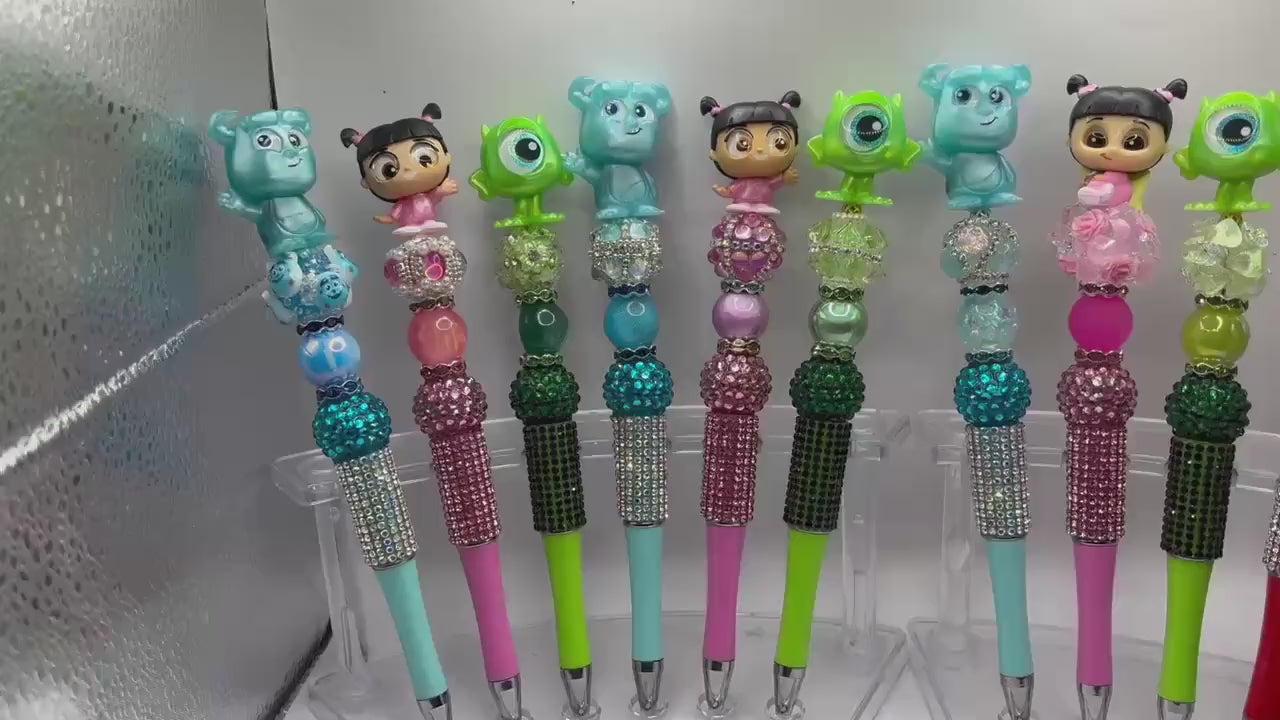 Beaded Character Pens | Rhinestone Desk Accessories | For Teacher Student
