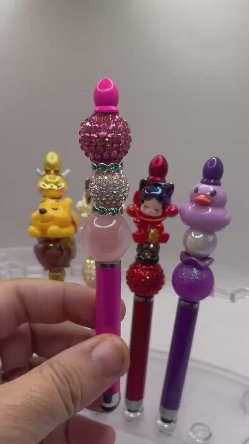 Beaded Stylus Pen | Character Topper, Rhinestone Accents, Touchscreen Stylus | VIP Crafts